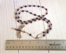 Isis (Aset) Prayer Bead Necklace in Amethyst: Egyptian Goddess of Magic, Wisdom, Motherhood