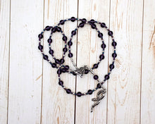 Heka Prayer Bead Necklace in Amethyst: Egyptian God of Magic