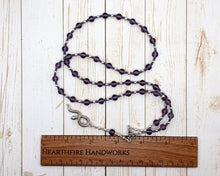 Heka Prayer Bead Necklace in Amethyst: Egyptian God of Magic