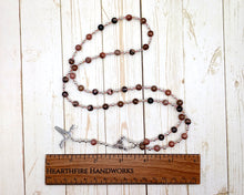Meskhenet Prayer Bead Necklace in Rhodonite: Egyptian Goddess of Childbirth, Creator of the Ka