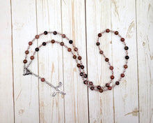 Meskhenet Prayer Bead Necklace in Rhodonite: Egyptian Goddess of Childbirth, Creator of the Ka