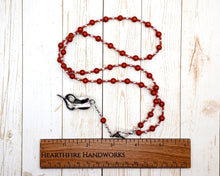 Wadjet Prayer Bead Necklace in Red Jasper: Egyptian Cobra Goddess, Patron and Protector of Lower Egypt