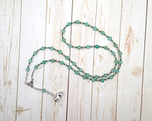 Wenut Prayer Bead Necklace in Green Aventurine: Egyptian Hare Goddess, Goddess of Fertility, Creation