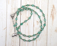 Wenut Prayer Bead Necklace in Green Aventurine: Egyptian Hare Goddess, Goddess of Fertility, Creation