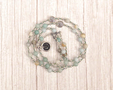 Eir Prayer Bead Necklace in Flower Amazonite: Norse Goddess of Healing, Companion of Frigga