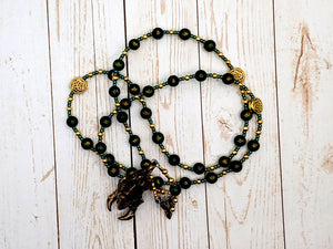 Frey Prayer Bead Necklace in Green Mashan Jade: Norse God of Fertility, Abundance, Prosperity