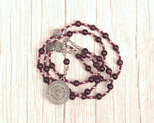 Hlin Prayer Bead Necklace in Garnet: Norse Protector Goddess, Companion of Frigga