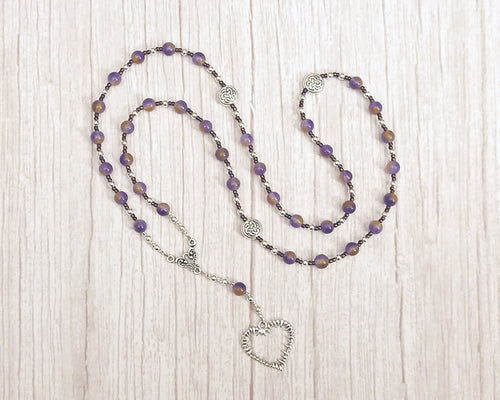 Lofn Prayer Bead Necklace in Ametrine: Norse Goddess of Love, Defender of Love, Companion of Frigga