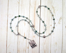 Prayer Bead Necklace for the Norns in Tree Agate: Norse Goddesses of Fate, Guardians of the World Tree