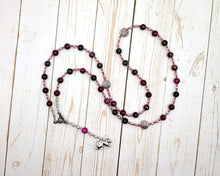 Ostara (Eostre) Prayer Bead Necklace in Pink and Green Mashan Jade: Anglo-Saxon/Germanic Goddess of Spring, Dawn, New Beginnings