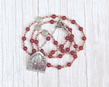 Syn Prayer Bead Necklace in Carnelian: Norse Guardian Goddess, Companion of Frigga