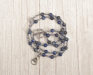 Var Prayer Bead Necklace in Sodalite: Norse Goddess of Oaths, Companion of Frigga