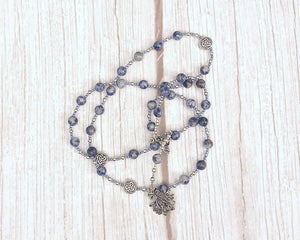 Baldr (Baldur, Balder) Prayer Bead Necklace in Blue Spot Agate: Norse God of Light, Hope, Rebirth (Copy)