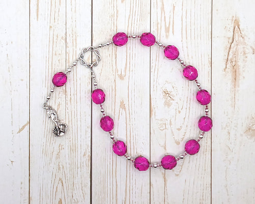 Aphrodite Pocket Prayer Beads with Venus Rising from the Sea: Greek Goddess of Love and Beauty