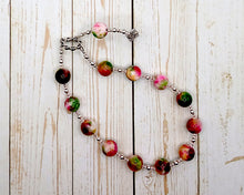 Aphrodite Pocket Prayer Beads in Pink and Green Mashan Jade: Greek Goddess of Love and Beauty