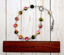 Aphrodite Pocket Prayer Beads in Pink and Green Mashan Jade: Greek Goddess of Love and Beauty
