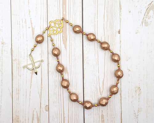 Apollo Pocket Prayer Beads with Bow and Arrow: Greek God of Music and the Arts, Health and Healing