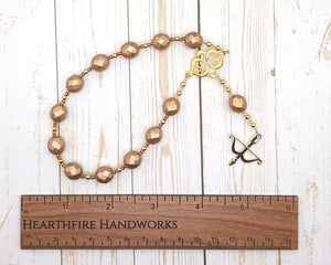 Apollo Pocket Prayer Beads with Bow and Arrow: Greek God of Music and the Arts, Health and Healing
