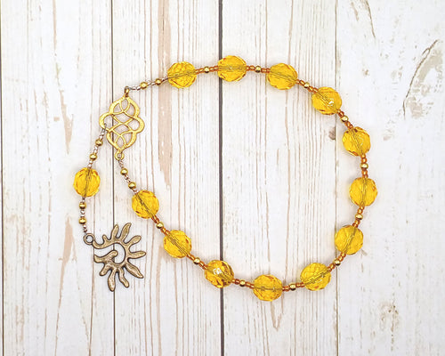 Apollo Pocket Prayer Beads with Sun: Greek God of Music and the Arts, Health and Healing