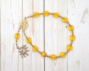 Apollo Pocket Prayer Beads with Sun: Greek God of Music and the Arts, Health and Healing