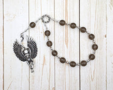 Bast (Bastet) Pocket Prayer Beads with Winged Cat: Egyptian Goddess of Joy, Love, Music and Dance (Copy)