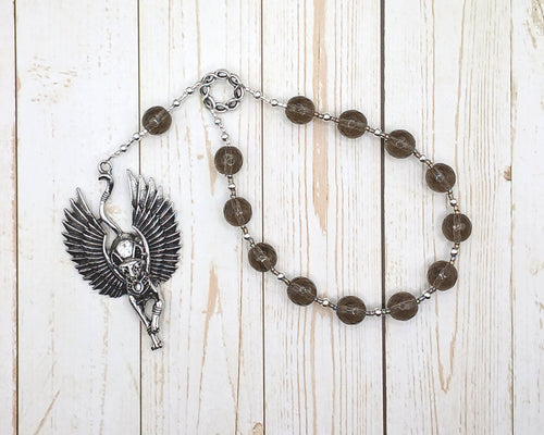 Bast (Bastet) Pocket Prayer Beads with Winged Cat: Egyptian Goddess of Joy, Love, Music and Dance (Copy)