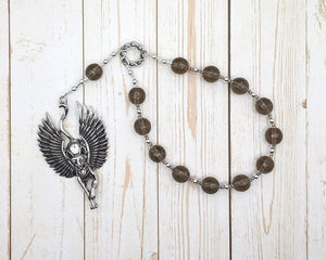 Bast (Bastet) Pocket Prayer Beads with Winged Cat: Egyptian Goddess of Joy, Love, Music and Dance (Copy)