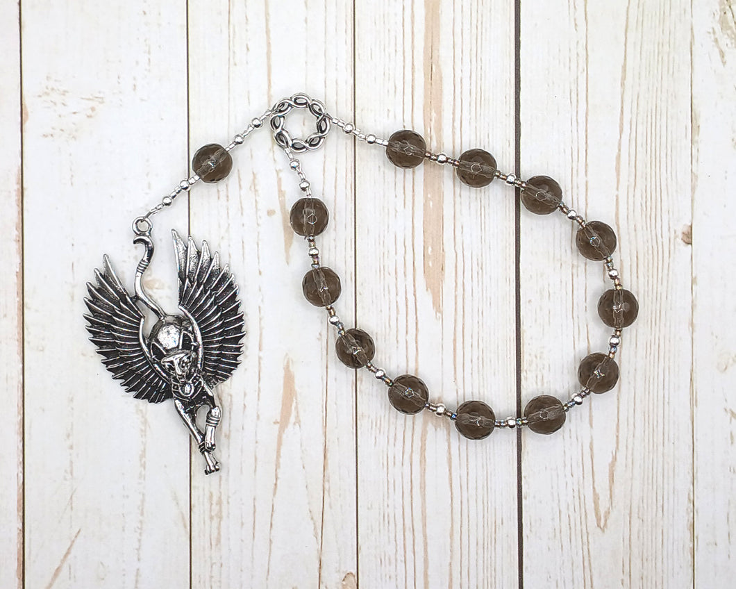 Bast (Bastet) Pocket Prayer Beads with Winged Cat: Egyptian Goddess of Joy, Love, Music and Dance (Copy)