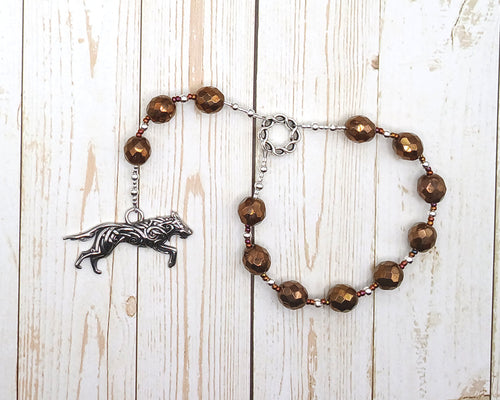 Fenrir Pocket Prayer Beads: Norse Giant Wolf, Fenris-wolf, Child of Loki