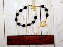 Frigga  Pocket Prayer Beads: Queen of Asgard in Purple, Norse Goddess of Wisdom, Weaving, Good Management