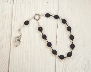 Hades Pocket Prayer Beads with Lily: Greek God of Death and the Afterlife, Abundance and Wealth