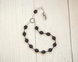 Hades Pocket Prayer Beads with Lily: Greek God of Death and the Afterlife, Abundance and Wealth