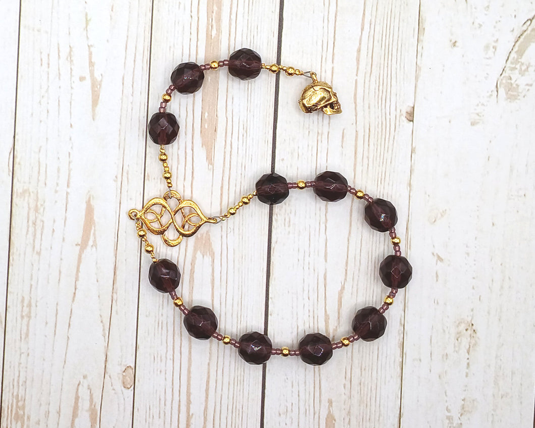 Hel (Hella) Pocket Prayer Beads: Norse Goddess of Death, Ruler of the Underworld