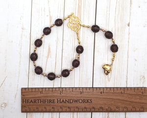 Hel (Hella) Pocket Prayer Beads: Norse Goddess of Death, Ruler of the Underworld