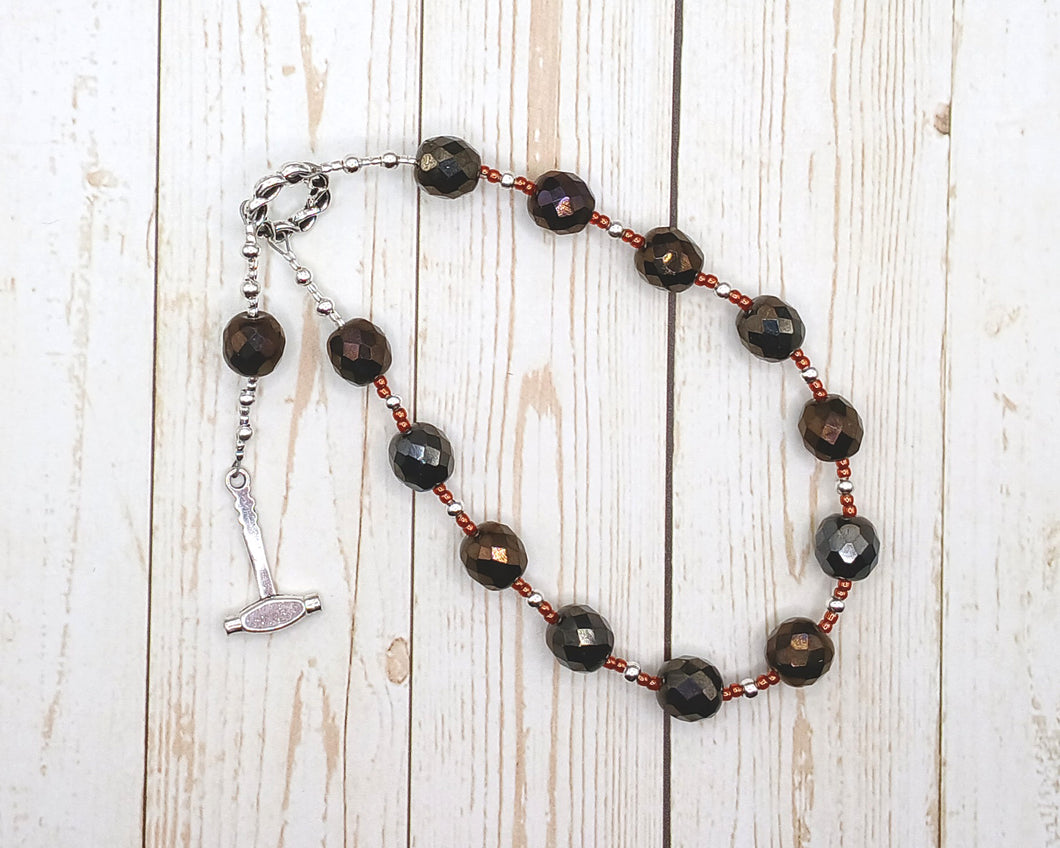 Ilmarinen Pocket Prayer Beads: Finnish God of Invention, Master of the Forge