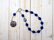 Pocket Prayer Beads in Blue with Pentacle