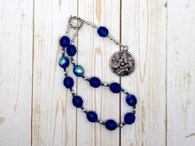 Pocket Prayer Beads in Blue with Pentacle
