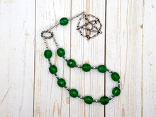 Pocket Prayer Beads in Green with Pentacle