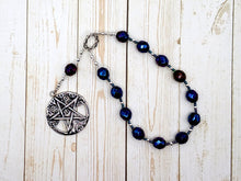 Pocket Prayer Beads in Purple with Pentacle