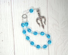 Poseidon Pocket Prayer Beads with Trident: Greek God of the Sea, Protector and Patron of Sailors