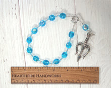 Poseidon Pocket Prayer Beads with Trident: Greek God of the Sea, Protector and Patron of Sailors