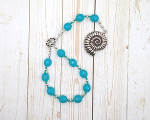 Ran Pocket Prayer Beads with Nautilus Shell: Norse Goddess of the Sea