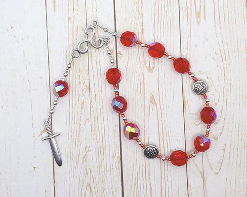 Rudianos (Rudianus) Pocket Prayer Beads: Gaulish Celtic God of War, Protection