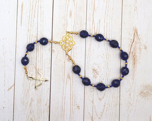 Skadhi (Skadi) Pocket Prayer Beads with Bow: Norse Goddess of Winter, the Wilderness, Mountains