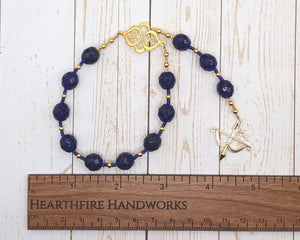 Skadhi (Skadi) Pocket Prayer Beads with Bow: Norse Goddess of Winter, the Wilderness, Mountains