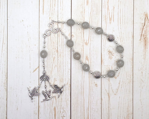 Tarvos Trigaranus Pocket Prayer Beads: Gaulish Celtic God, Bull with Three Cranes