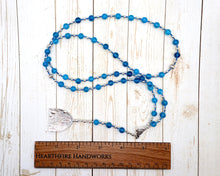 Cardea Prayer Bead Necklace in Blue Jade: Roman Goddess of the Door-Hinge, Protector of Household and Threshold