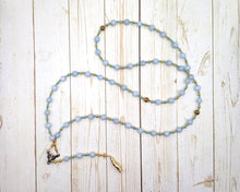 Concordia Prayer Bead Necklace in Aquamarine Roman Goddess of Concord and Agreement