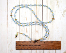Concordia Prayer Bead Necklace in Aquamarine Roman Goddess of Concord and Agreement