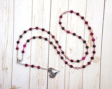 Venus Prayer Bead Necklace in Pink and Green Jade: Roman Goddess of Love, Beauty, Fertility and Gardens